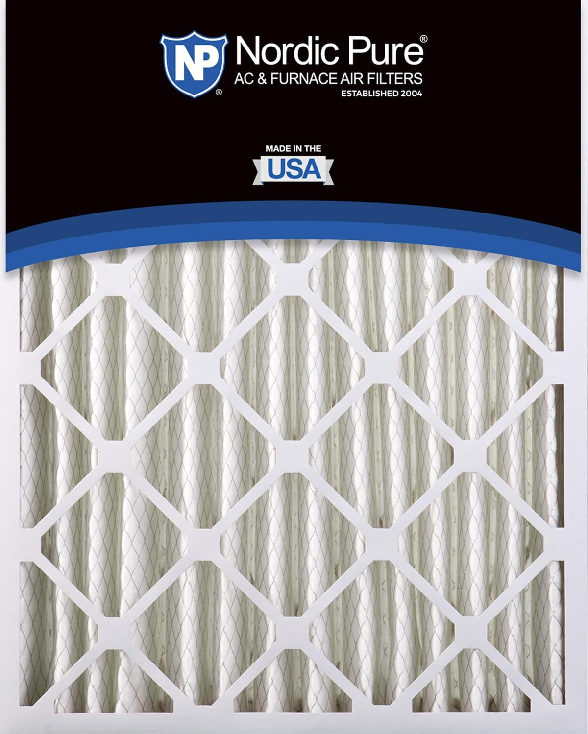 Nordic Pure 20x25x4 (3-5/8 Actual Depth) MERV 13 Pleated AC Furnace Air Filter, Box of 2