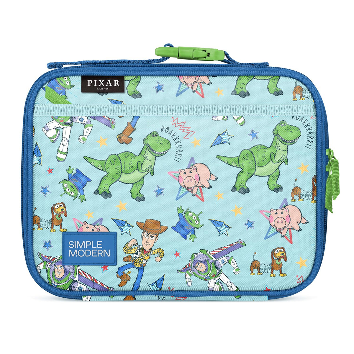 Simple Modern Hadley Lonchera Infantil Reutilizable con Bolsillos, 4 L - Regular - Disney: Buzz y Woody Adventures