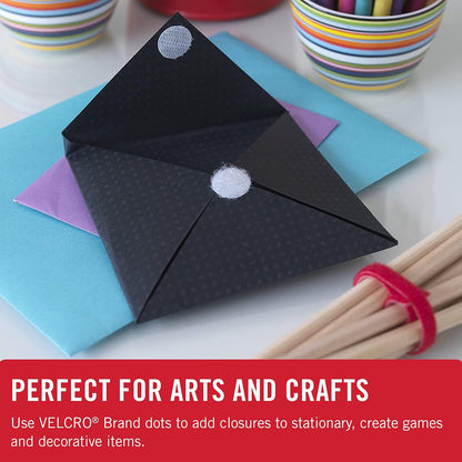 VELCRO Brand VEL-30078-AMS - 500 círculos adhesivos en la parte trasera redonda de gancho y bucle para organización de oficina, artes y manualidades, proyectos escolares
