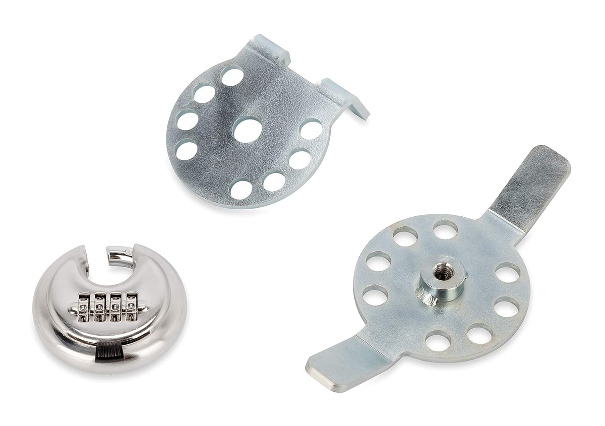 Camco Double Propane Tank Locking Device | Safely Secures (2) Propane Tanks to Your RV for Theft Prevention | Works with Conventional and Airstream Setups (40590)