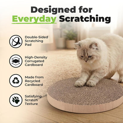 Best Pet Supplies Rascador para Gatos con Bolas giratorias interactivas para Juego Activo, cartón Corrugado Reciclado Natural, soporta el Comportamiento de Las Mascotas, Alivia el estrés, 5 Unidades