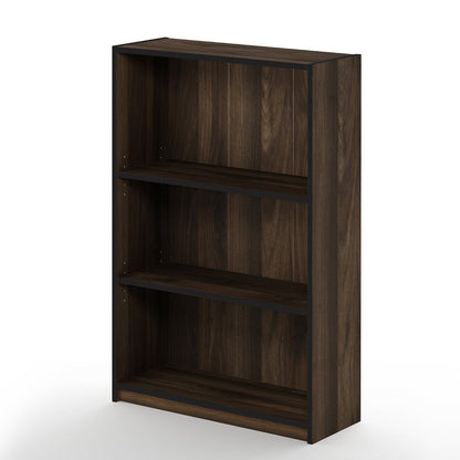 Furinno Jaya librero organizador ajustable - 3-Tier - Nogal Columbia