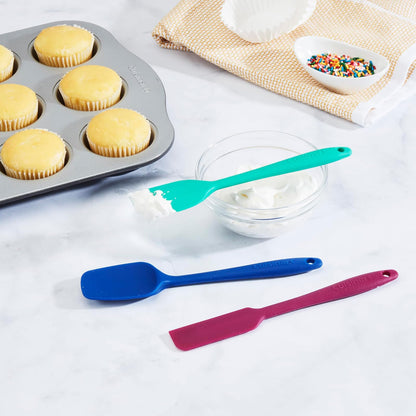 Cuisinart CTG-00-S3MSJ Mini espátulas de silicona, juego de 3 | Utensilios de cocina flexibles para cocinar y hornear