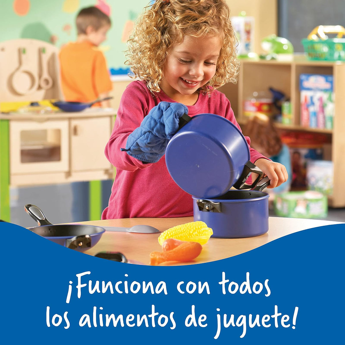 Learning Resources Pretend & Play Pro Chef Set , 13 Piezas, 3 años +, Juegos de Imitacion, Cocina Juguete, Set Cocina Juguete, Juegos de Cocina de Juguete