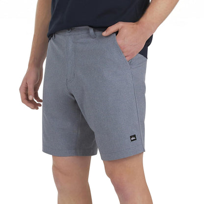 Quiksilver Short Híbrido para Hombre - 34 - Diseño a rayas, gris ahumado