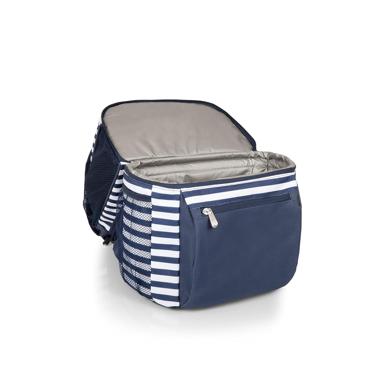 Picnic Time Zuma Insulated Cooler Backpack, Navy/White Stripes
