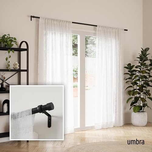 Umbra 245973-111-REM - Cortinero simple ajustable Cappa, Negro