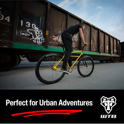 WTB ThickSlick 26” x 2.0” Urban Bike Tire, Wire Bead, Double Rubber for Longevity, Commuter Tire with Slick Tread Design, Superior Traction for Urban Riding