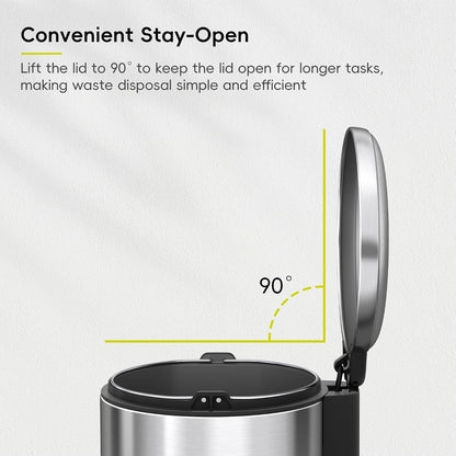 EKO Serene Bote de Basura Baño 5L con Tapa y Cubeta Extraíble