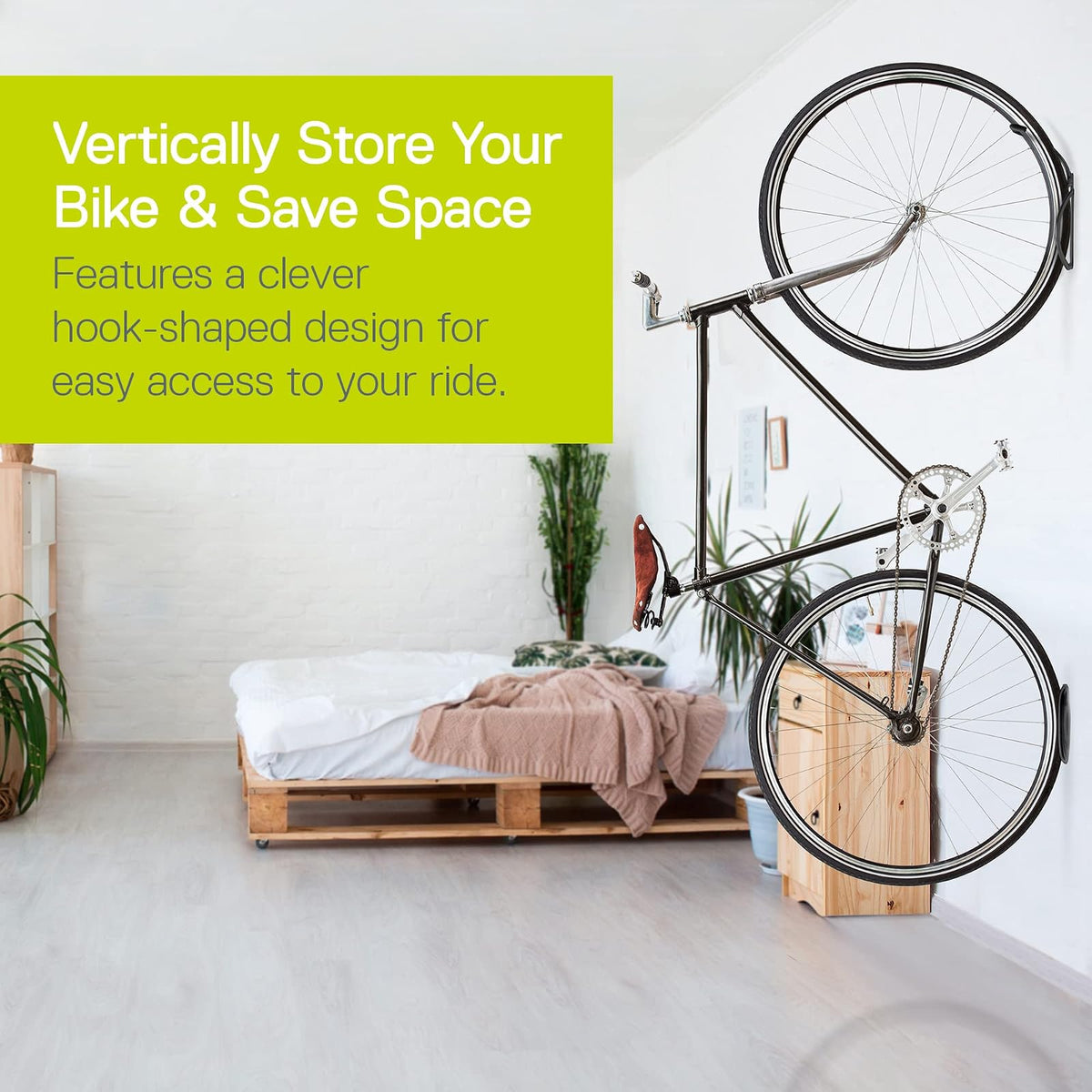 Delta Leonardo Single bicicleta Rack con Da Vinci llanta Tray( Colors may vary)