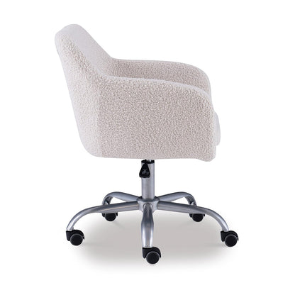 Linon Home Decor Products Linon Brooklyn - Silla de Oficina Sherpa, Color Marfil