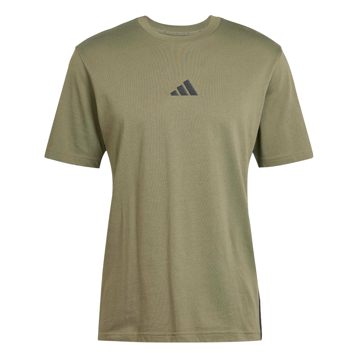 Adidas Essentials - Playera Deportiva de 3 Rayas para Hombre - XL - Olive Strata - Black