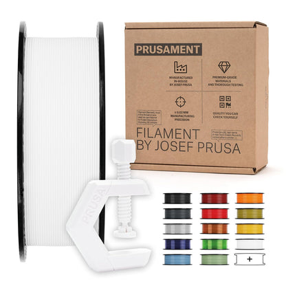 Prusament PETG Filamento Transparente 1kg 1.75mm - Blanco