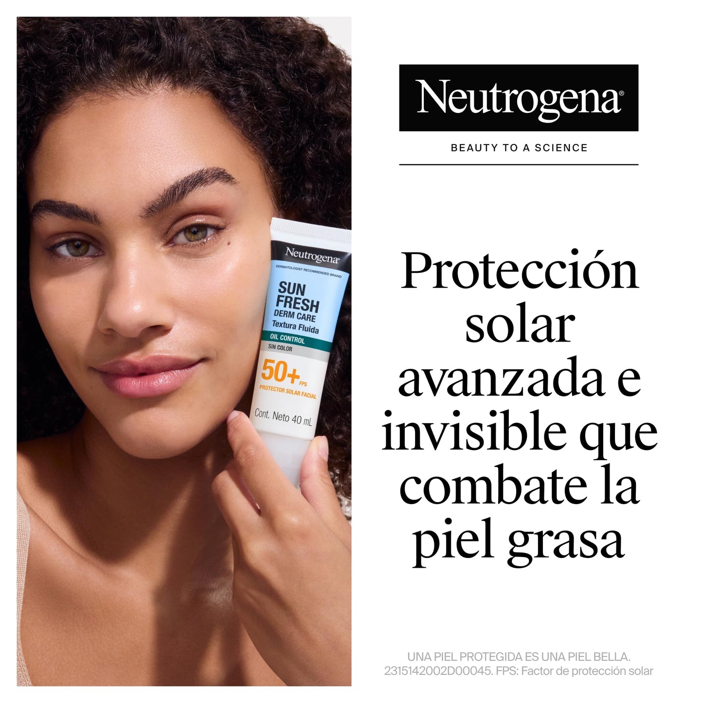 Neutrogena® Protector Solar Facial Sun Fresh Derm Care Oil Control Fluido 40ml