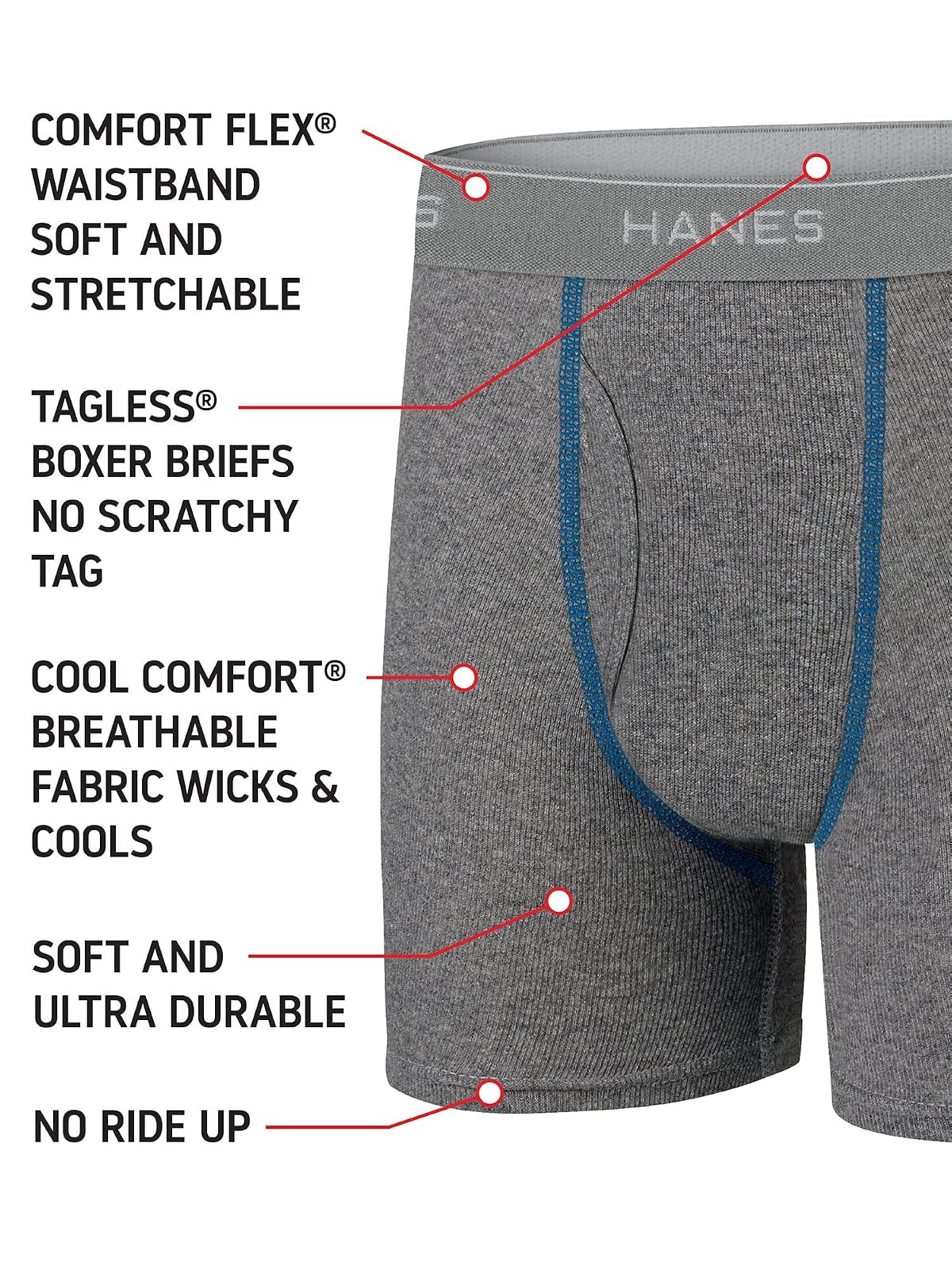 Hanes Underwear, Boxer Briefs for Boys and Toddlers, Soft Cotton, 7 and 10 Packs Ropa Interior de Hombres Niños