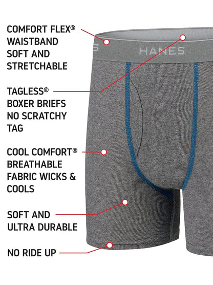 Hanes Underwear, Boxer Briefs for Boys and Toddlers, Soft Cotton, 7 and 10 Packs Ropa Interior de Hombres Niños