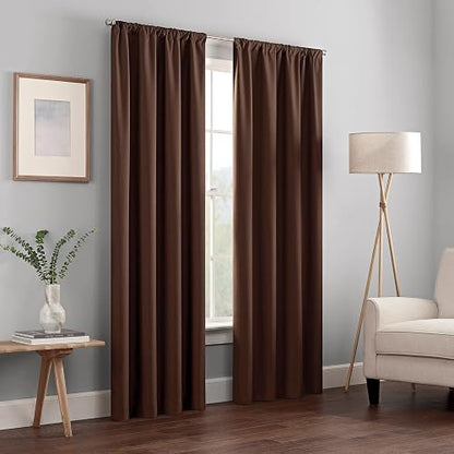 Eclipse Kendall Blackout - Panel de Cortina Termal, Marrón (Chocolate), 107 cm x 241 cm (42 in x 95 in)