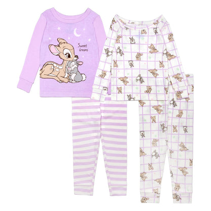 Disney Pijama de 4 Piezas para Niña - 3 Años - Bambi y Thumper Dream