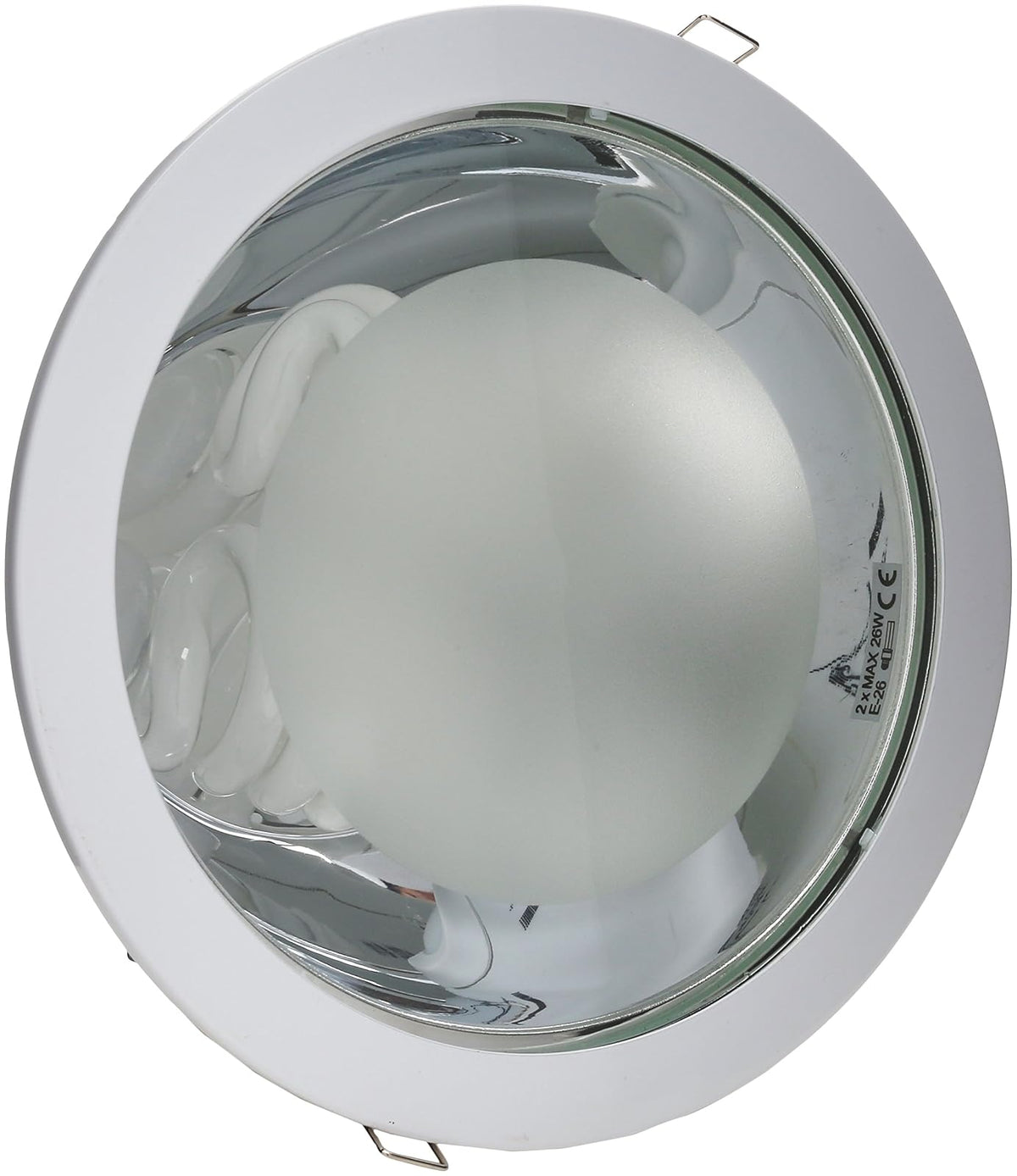 Estevez 19444-0 Empotrados Horizontales para Plafón con Cristal. Easy-4 Downlight Horizontal 8-Pg 2Xe26 para Plafón con Cristal (Incluye Cfl 2X26W), Blanco