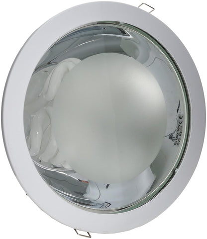 Estevez 19444-0 Empotrados Horizontales para Plafón con Cristal. Easy-4 Downlight Horizontal 8-Pg 2Xe26 para Plafón con Cristal (Incluye Cfl 2X26W), Blanco