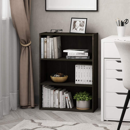 Furinno 11208EX Pasir 3-Tier Open Shelf, Espresso