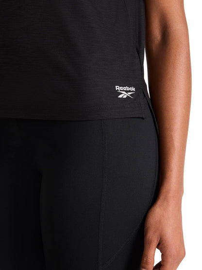 Reebok Apparel Glow Tech Heathered S/S - Playera para Mujer