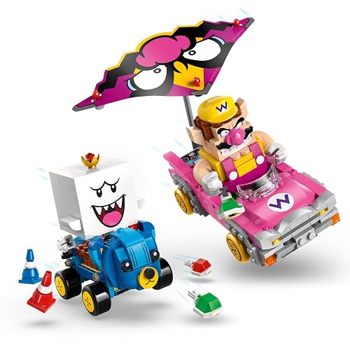 LEGO Super Mario : Mario Kart – Wario y Rey Boo Figuras, Vehículos de Derrape Cuatripeluche y Clásico, Idea de Regalo con Personajes de Nintendo para Niños de 8 Años o Más 72038