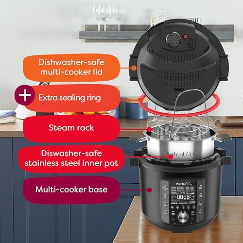 Instant Pot Pro olla de presión 10 en 1, olla de cocción lenta, olla de arroz/grano, vapor, salteado, Sous Vide, máquina de yogur, esterilizador y calentador, incluye aplicación con más de 800