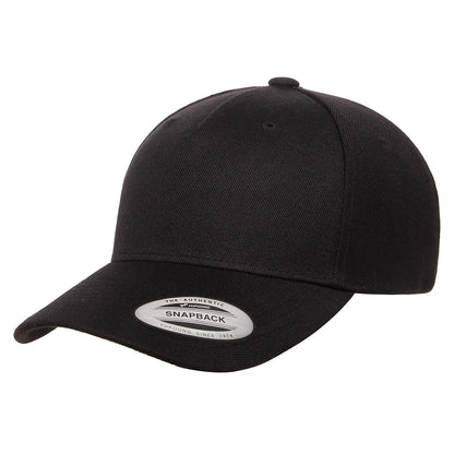 Yupoong Yp Classics™ 5-Panel Premium Curved Visor Snapback Cap Tapa Hombre - Talla Única - Negro -