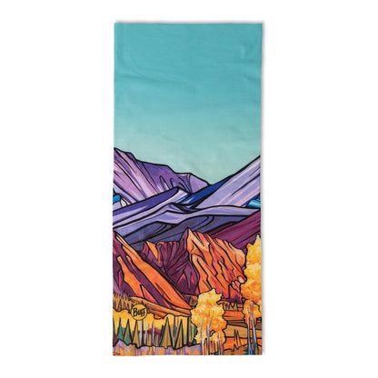 BUFF CoolNet UV Neck Gaiter, UPF 50 Sun Protection, , Cooling Bandana, Versatile, Quick Dry Face Mask, Rocky Mountain National Park, Adult Size