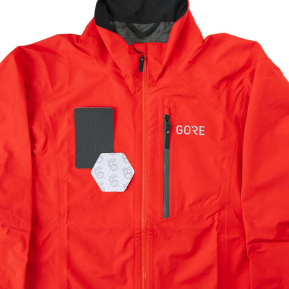 GEAR AID - Parches de tela Gore-TEX Tenacious Tape para fijar rápidamente agujeros y desgarros en chaquetas, guantes, pantalones de lluvia y esquí, negro, hexagonal de 2.5 x 2.8 pulgadas, rectangular