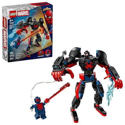 LEGO | Marvel Armadura Robótica de Miles Morales vs. Spider-Man 2099 – Juguete de Construcción de Superhéroes con Minifiguras para Niños y Niñas Mayores de 6 Años – 76337