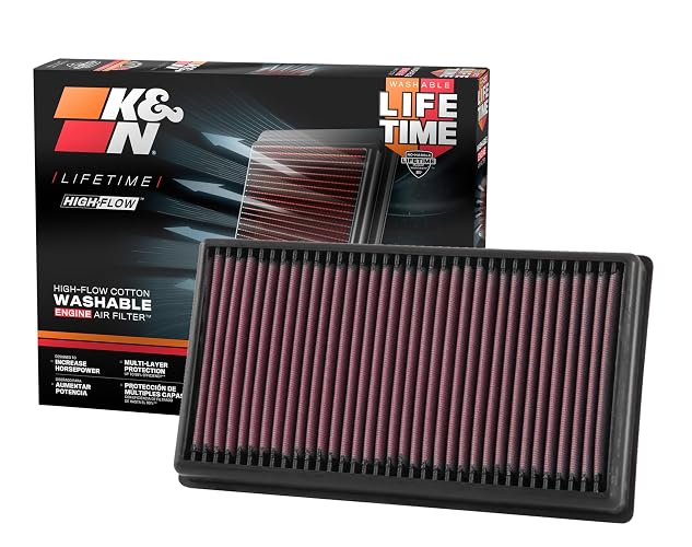 K&N 33-5071 Filtro de Aire de Motor Lavable para Volkswagen Atlas y Teramount 2017-2025