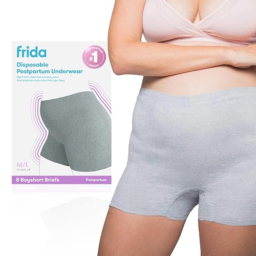 Frida Mom Calzones Desechables Posparto (Tipo Short)| Ropa interior Desechable| Posparto Paq 8pzs