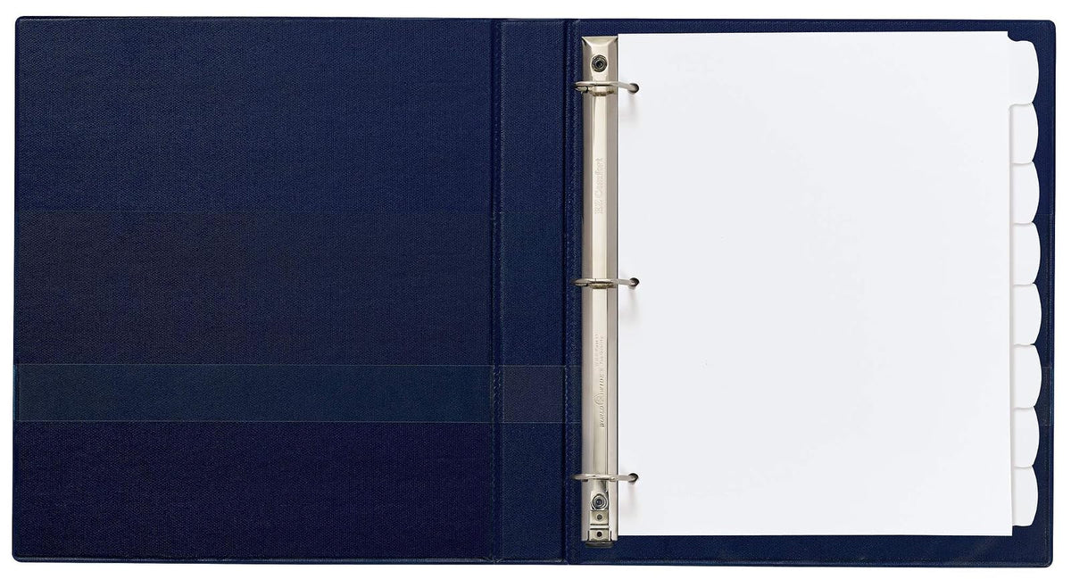 AVERY 16371 - Separadores de plástico resistente con 8 pestañas para carpetas de 3 anillas, color blanco, 1 juego