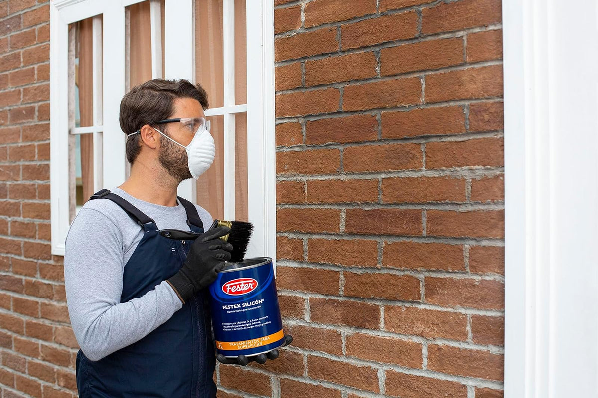 Fester Fextex Silicon RP-501 Tratamiento para Superficies 3.8 L. Solución Hidrofugante de Rápida Aplicación Elaborada con Resina de Silicona Rebajada en un Solvente Volátil de Alto Poder Penetrante