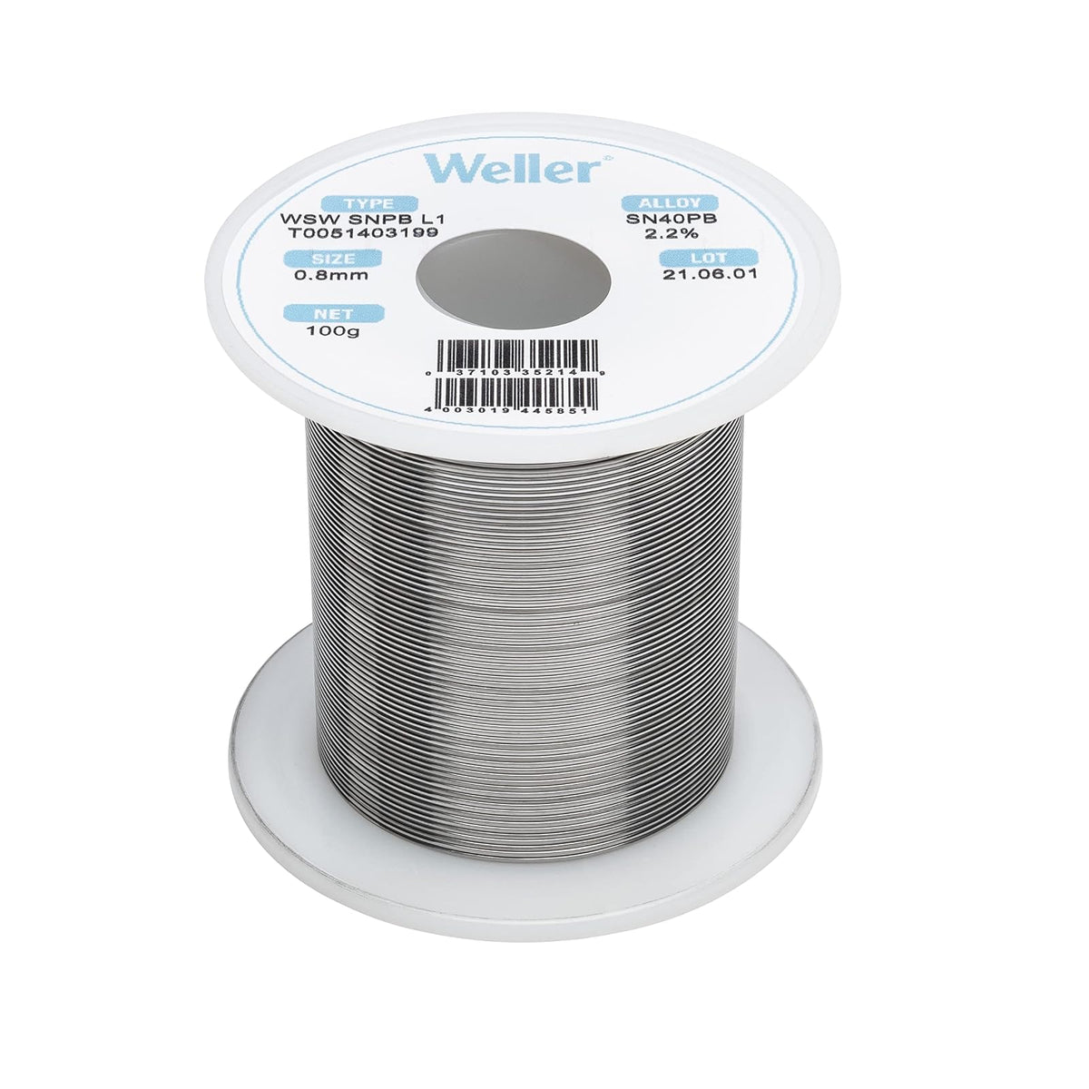 Weller Alambre de Soldadura Estaño-Plomo Sn60Pb40 - .8mm