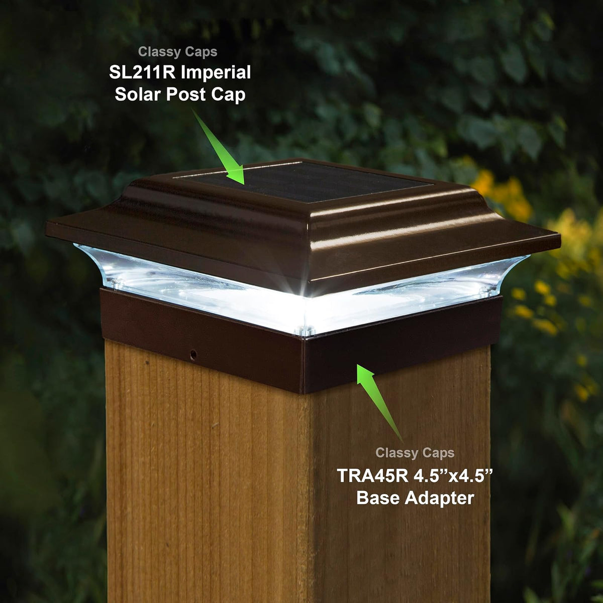 Classy Caps TRA45R Base Imperial Aluminio, 4.5 x 4.5 pulgadas, Bronce