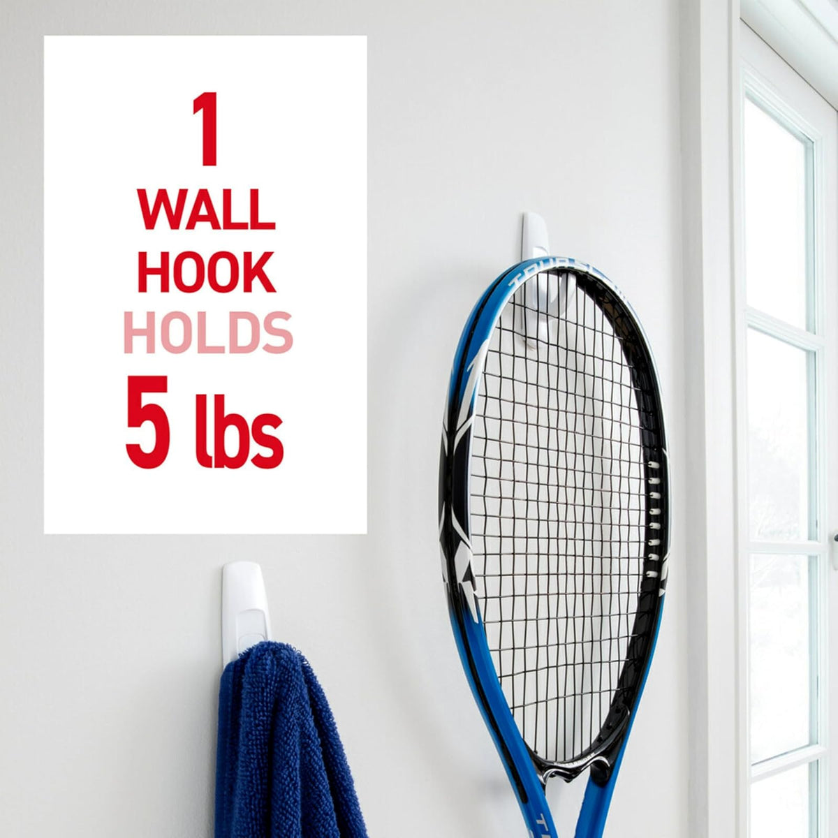 Command Large Utility Hooks, 7-Hooks, 12-Strips (GP003-7NA) - Easy to Open Packaging