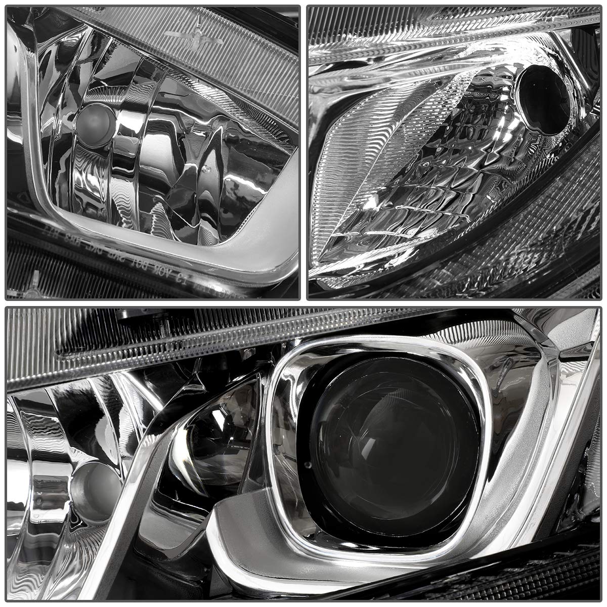 DNA Motoring Faro Delantero Izquierdo Tipo Proyector OEM-HL-0065-L con LED para Honda Civic 2016-2020