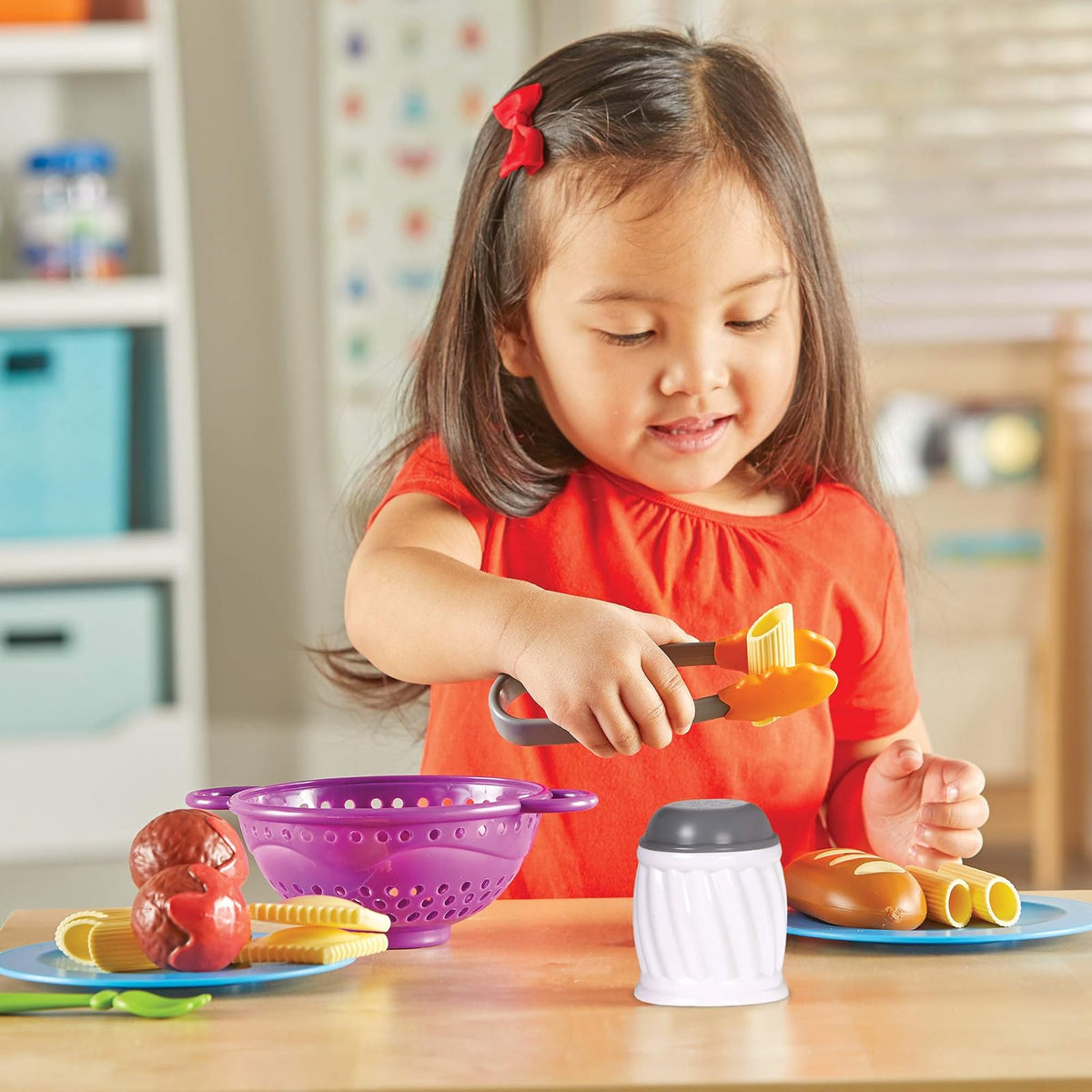 Learning Resources New Sprouts Pasta Time, 20 Piezas, 2 años +, Juegos de Imitacion, Alimentos de Juguete, Comida de Juguete para niños, Juegos de Cocina de Juguete,mercadito de Juguete