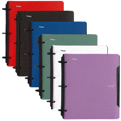 Five Star Flex - Cuaderno recargable + aplicación de estudio, papel rayado universitario, anillos TechLock de 1 pulgada, bolsillos, pestañas y divisores, capacidad de 200 hojas, el color variará