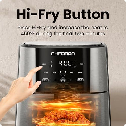Chefman Freidora de Aire Digital de 7.5 Litros | Fríe sin Aceite | TurboFry | Libre de BPA