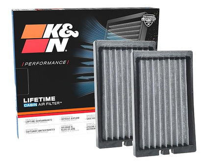 K&N Filtro de aire de cabina premium: alto rendimiento, lavable, flujo de aire limpio a tu cabina: diseñado para Jeep Wrangler JL 2018-2019 y Jeep Gladiator VF2064