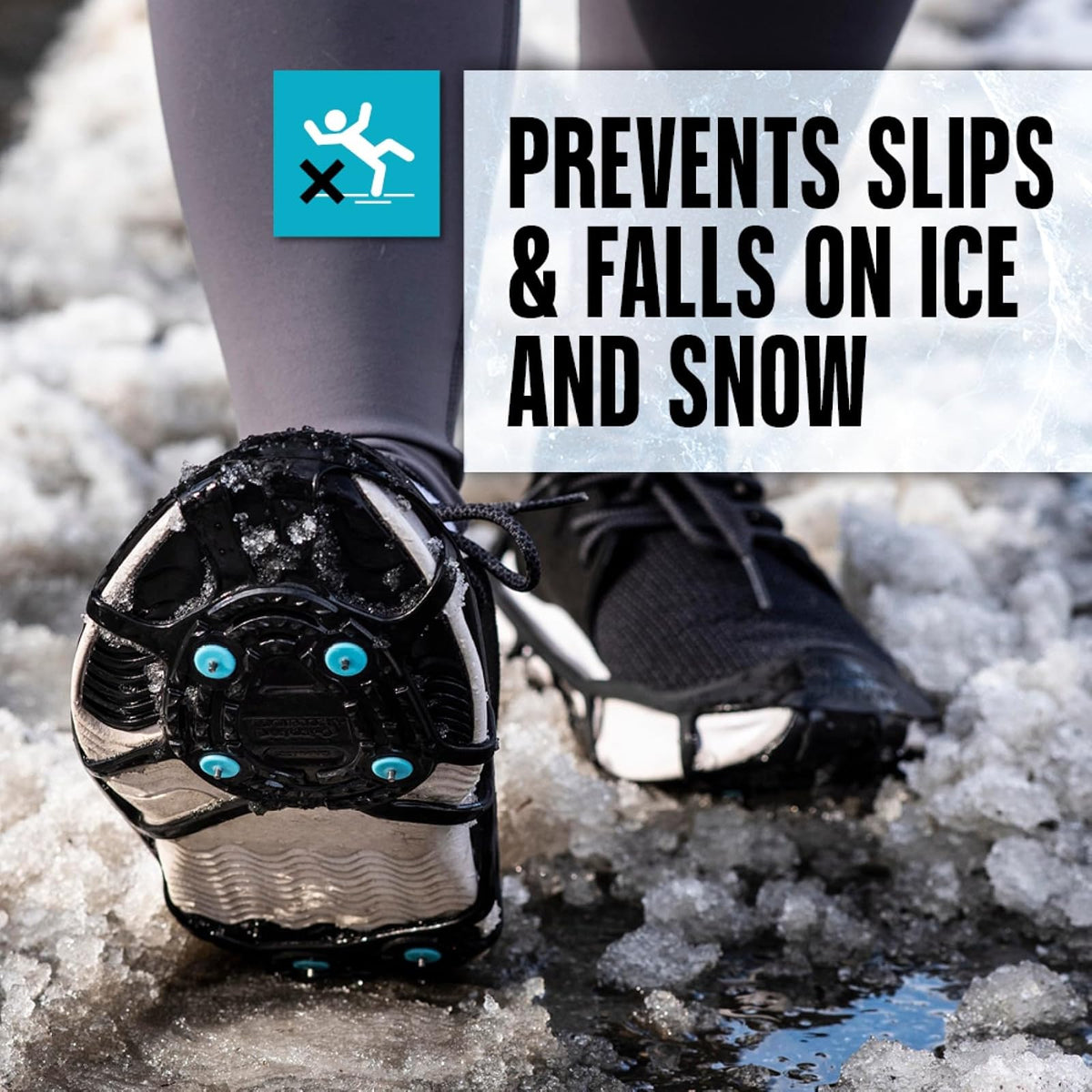 Due North Everyday G3 - Tacos de Hielo para Zapatos y Botas, Puntas de tracción para Hombres y Mujeres para Mejorar el Agarre en la Nieve y el Hielo