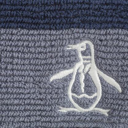 The Original Penguin, Toalla de Algodón en Medio Baño, blancos con rayado en tonos Azules y Grises, Breaker.