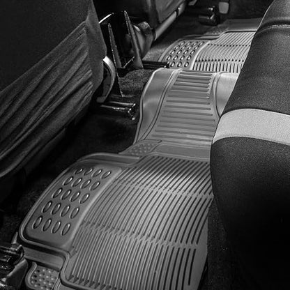 FH GROUP F11306GRAY-3ROW Floor Mat (Trimmable Heavy Duty 3 Row SUV All Weather 4pc Full Set - Gray)