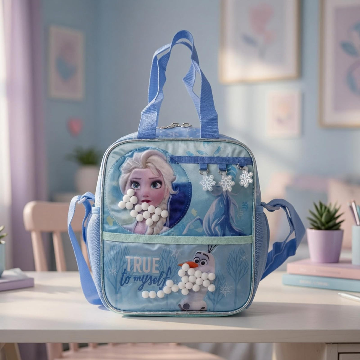Ruz Lonchera Infantil y Preescolar | Frozen | 100% Poliéster Capacidad 3 Litros | Lonchera de Tela para Niños con Compartimento y Asa de Mano | Recomendado desde 3 años