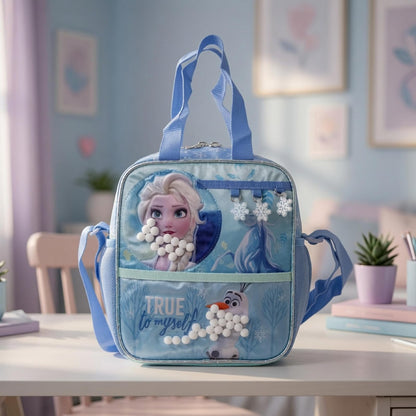 Ruz Lonchera Infantil y Preescolar | Frozen | 100% Poliéster Capacidad 3 Litros | Lonchera de Tela para Niños con Compartimento y Asa de Mano | Recomendado desde 3 años