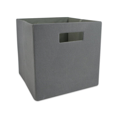 DII Cajón de Almacenamiento de Tela Plegable con Lados Duros para organización del hogar y la Oficina, Sólido, Gris, Pequeño, 1 - gris - CH